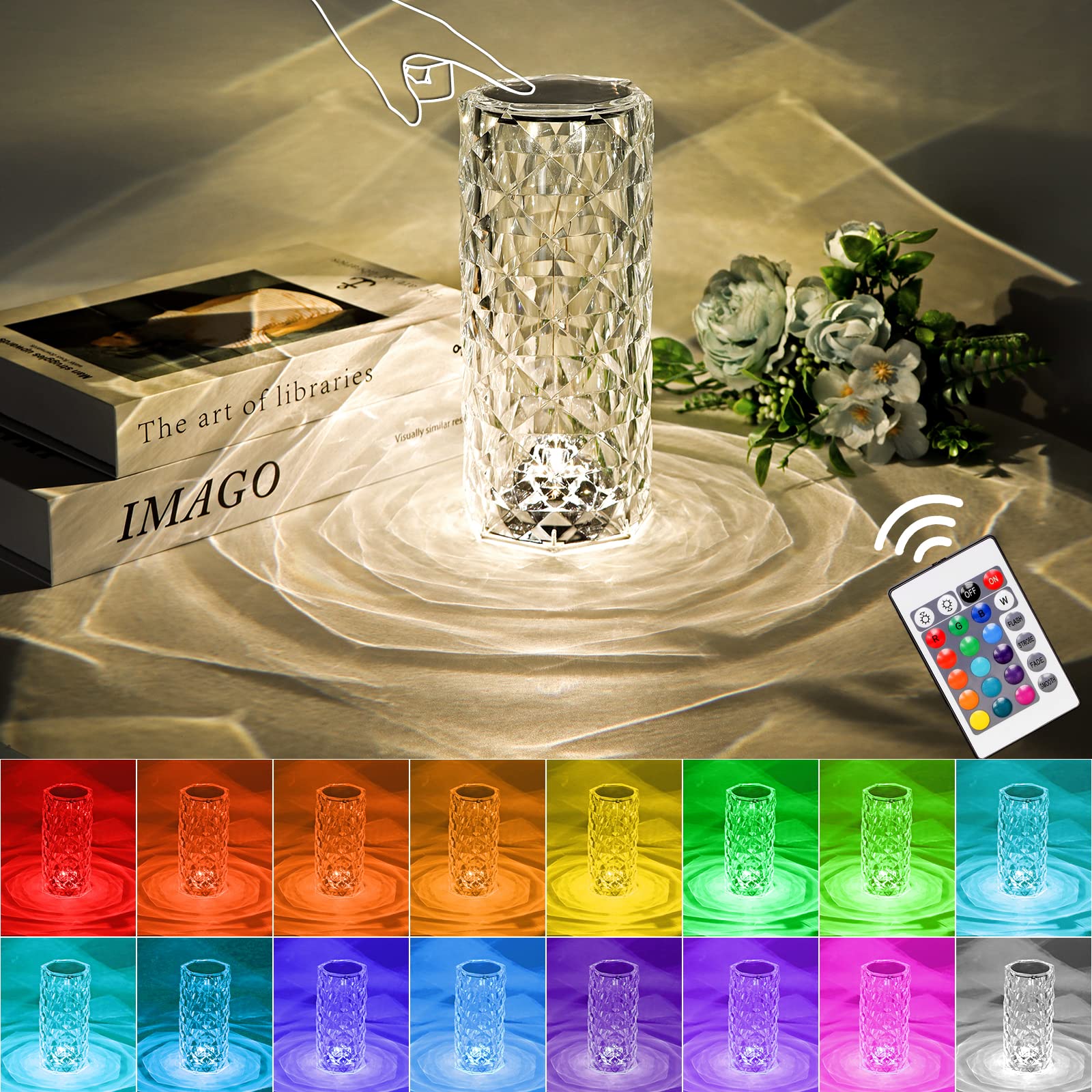 Crystal Lamp Touch Control Table Lamp